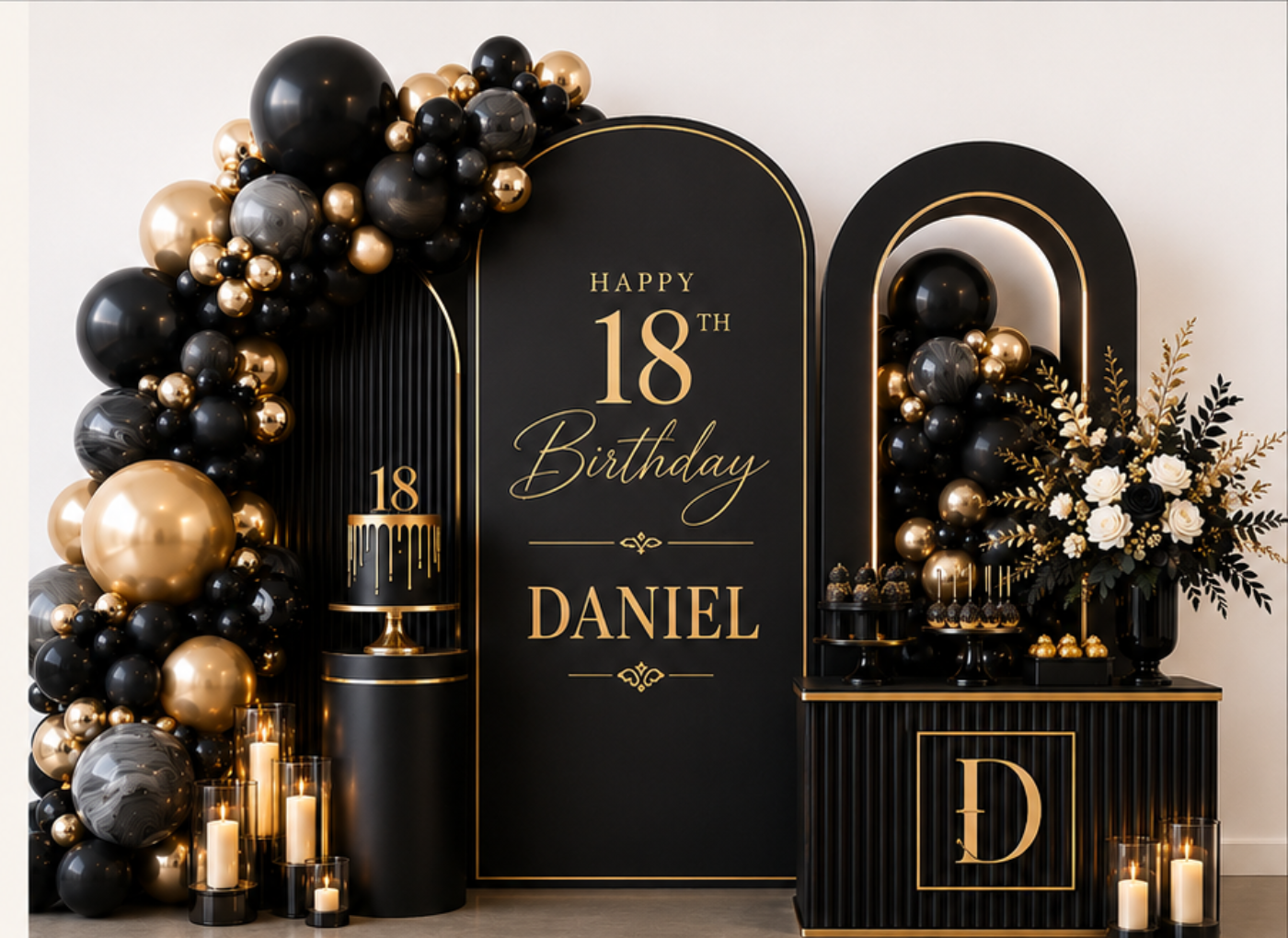 Eighteen in Black & Gold